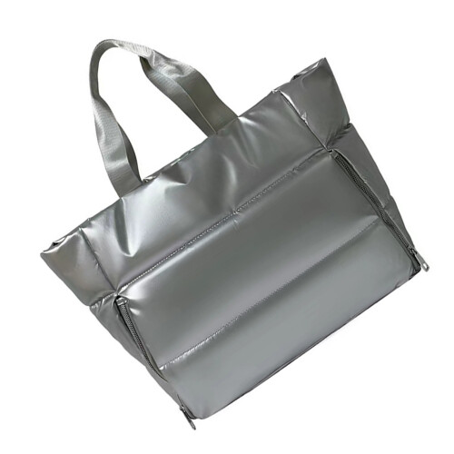 Τσάντα Tote Puffer με καπιτονέ φουσκωτό πορτοφόλι Ελαφριά τσάντα χειρός από πούπουλα 1