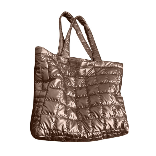 Γυναικεία τσάντα Puffer Tote, καπιτονέ πορτοφόλι με ρομβοειδές καρό σχέδιο, ελαφριά