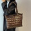 Γυναικεία τσάντα Puffer Tote, καπιτονέ πορτοφόλι με ρομβοειδές καρό σχέδιο, ελαφριά 2