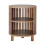Round bedside table with openwork slats, 50 cm high - LIAM 1