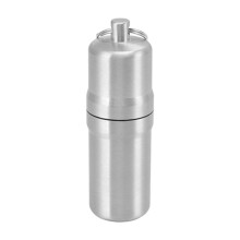 Scatola portatabacco in acciaio inossidabile, 31x31x90mm, argento, portatile e resistente all'umidità