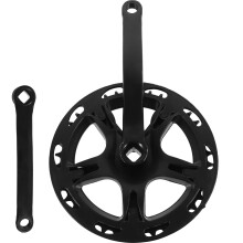 40T Black Hollow Bike Crankset Replacement, Square Hole Bicycle Crank Arm Set for Mountain Riding