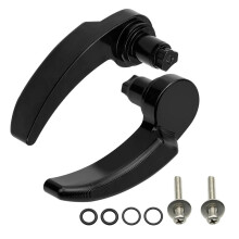 Aluminum Saddlebag Latch Kit with Black Lock Lever for Easy Access and Durability for Harley Davidson