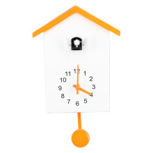 Bird House Cuckoo Clock, Design Clock Pendulum Timed Alarm Clock For Modern Cuckoo Clock Decoration, Silent Movement Battery Powered Wall Art Home