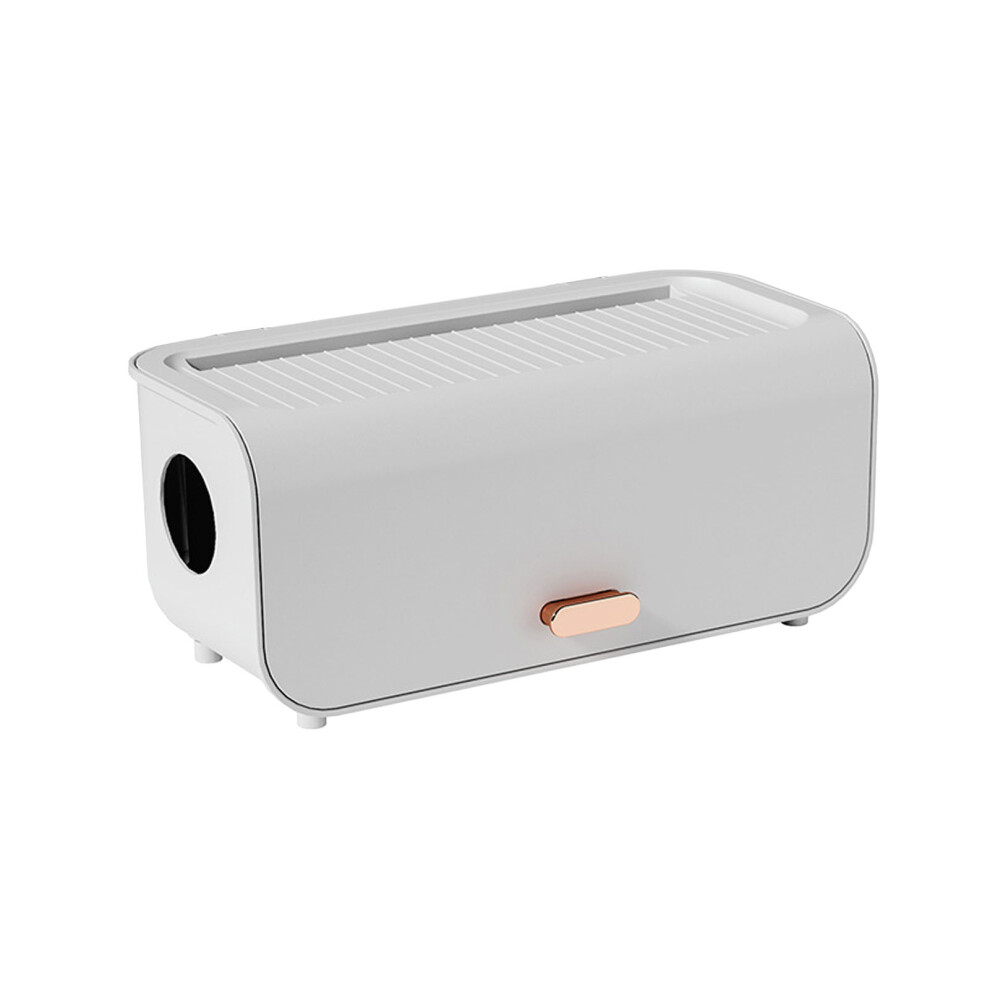 Cable Organizer Box For Cord Management Flame Retardant Charger Cable Management Box With Cooling Areas Clamshell Design Easy To Install Removable 9358999029788