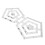 Double Pentagon Quilting Ruler, Transparent Acrylic Sewing Template with DualSize Precision Cutting Guide 5