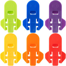 6pcs Soda Beer Can Opener Set with Drink Lid Protectors for Outdoor Picnic Camping BBQ – Multicolor