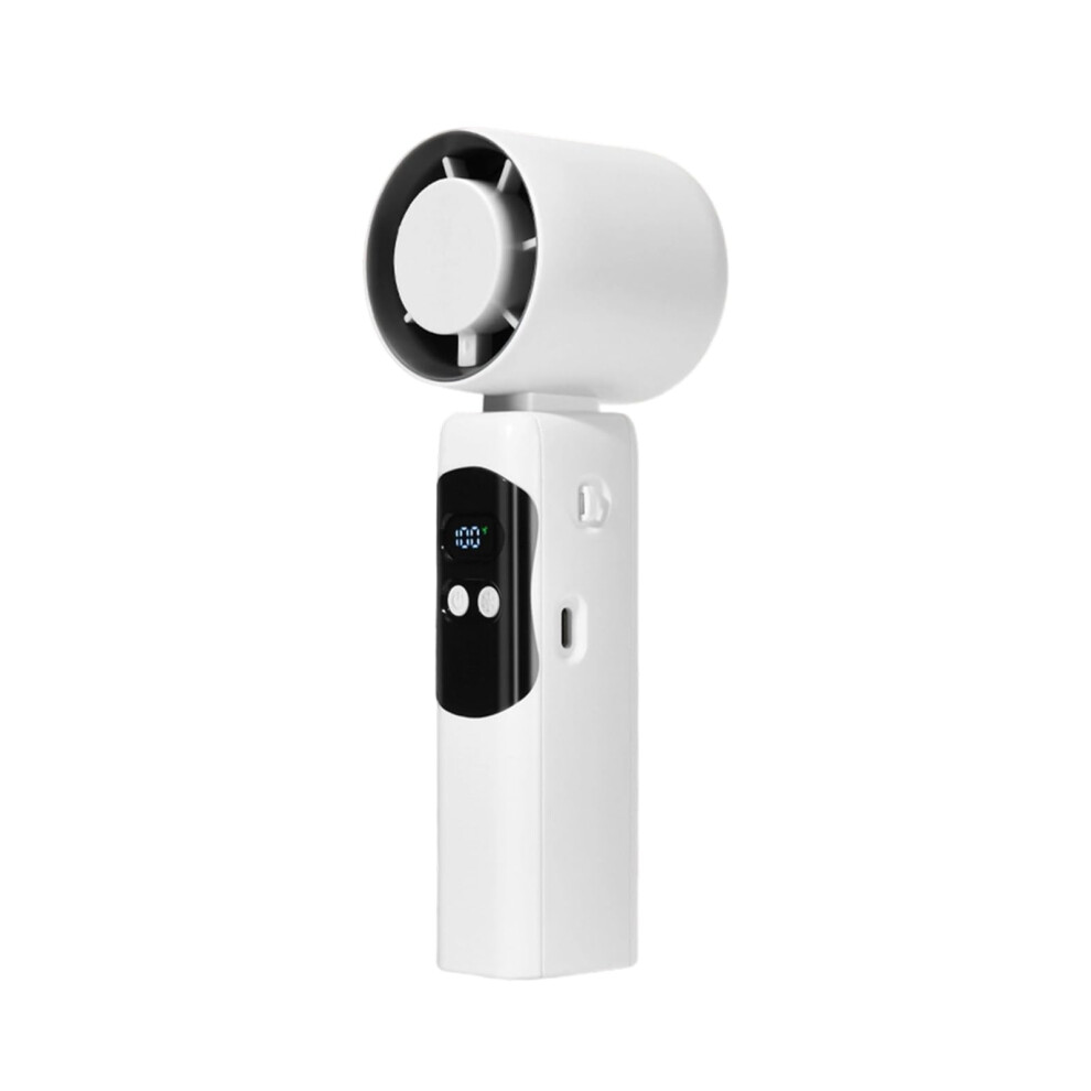 Portable Cooling Fan With Digital Display, 4000Mah Rechargeable Handheld Ice Cooling For Travel And Desk 9044945667240