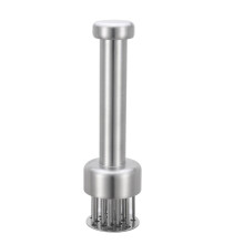 Stainless Steel Meat Tenderizer Needle Tool with Automatic Spring Action for Cooking