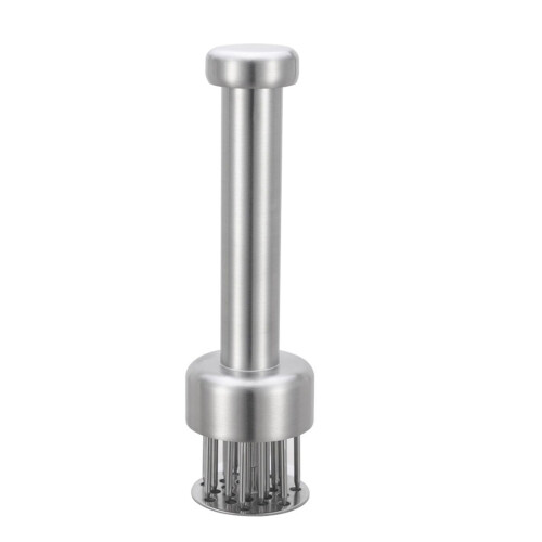 Stainless Steel Meat Tenderizer Needle Tool with Automatic Spring Action for Cooking