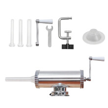 Manual Sausage Maker with Large Capacity Tube, Durable Aluminum Build, Easy Clean for Home and Commercial Use