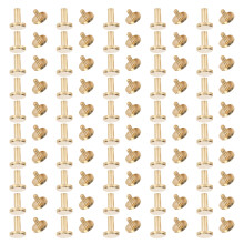 Brass Backscrews for DIY Leather Projects, Sturdy Golden Leather Fasteners Durable Binding Rivets with Slot Screw Design, Corrosion Resistant Flat