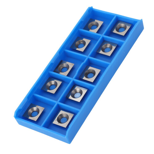 Carbide Insert Cutter for Woodturning Tools, Negative Rake Angle Replacement Blades with Indexable Cutting Edge and High Precision Polished Surface, 1