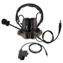 Shooting Earmuff Tactical Headset with Mic Electronic Active Noise Reduction Automatic Sound Pickup Military Headset Walkie Talkie Headset Detachable