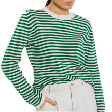 Dam Vårmode Ullblandad Tröja Lätt Andningsbar Pullover Topp Business Casual Rund Hals Långärmad Outfit Lös Passform Anti-Nollning