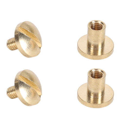 Solid Brass Button Stud Screw Nail Sturdy And Durable Leather Rivet Set For DIY Belt Craft, High Quality Rust Proof Electroplated Surface Decorative 2
