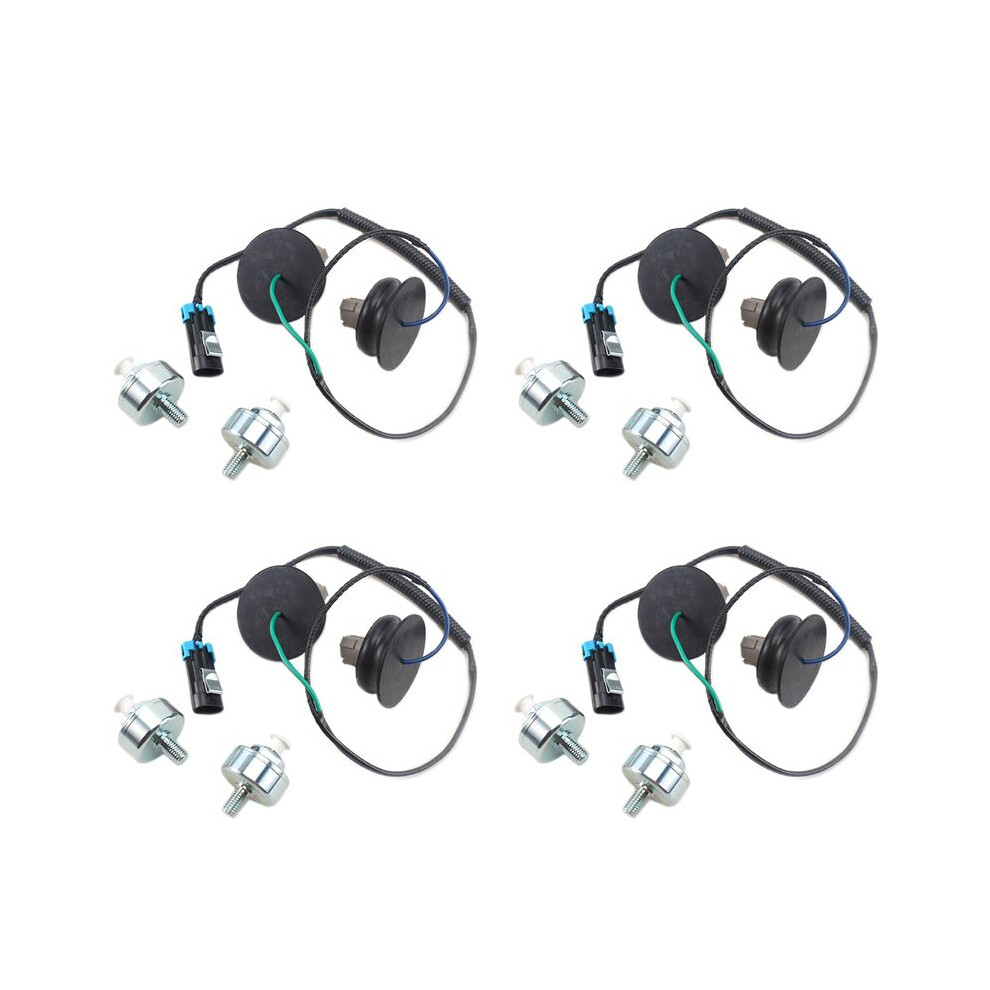 4Set Knock Sensor With Wiring Harness For Silverado Sierra 10456603,12589867 & 12601822 6132575341012