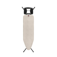 Brabantia Bügelbrett B, 124x38 cm, stabiler Dampfbügeleisenablage - Denim Grau