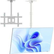 ONKRON Ceiling Mount for Television 32-80 Inch, Ceiling and TV Wall Mount up to 68,2 kg, Height Adjustable Television Bracket VESA 100x100-600x400, Ce
