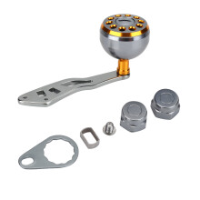 Hengel voor vismolen, metalen handgreep, sterk materiaal, krachtige handgreep voor Abu ronde baitcast molens, duurzame constructie, eenvoudig te