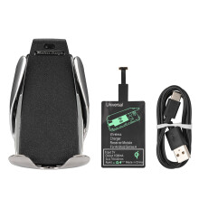 Draadloze autoladerhouder met slimme sensor, infrarood automatische klem voor ventilatierooster, telefoonhouder, ondersteunt Qi-compatibele