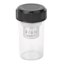 Objetivo acromático para microscopios compuestos, lente de aceite de resorte de alta magnificación con rosca de montaje estándar NA DIN.