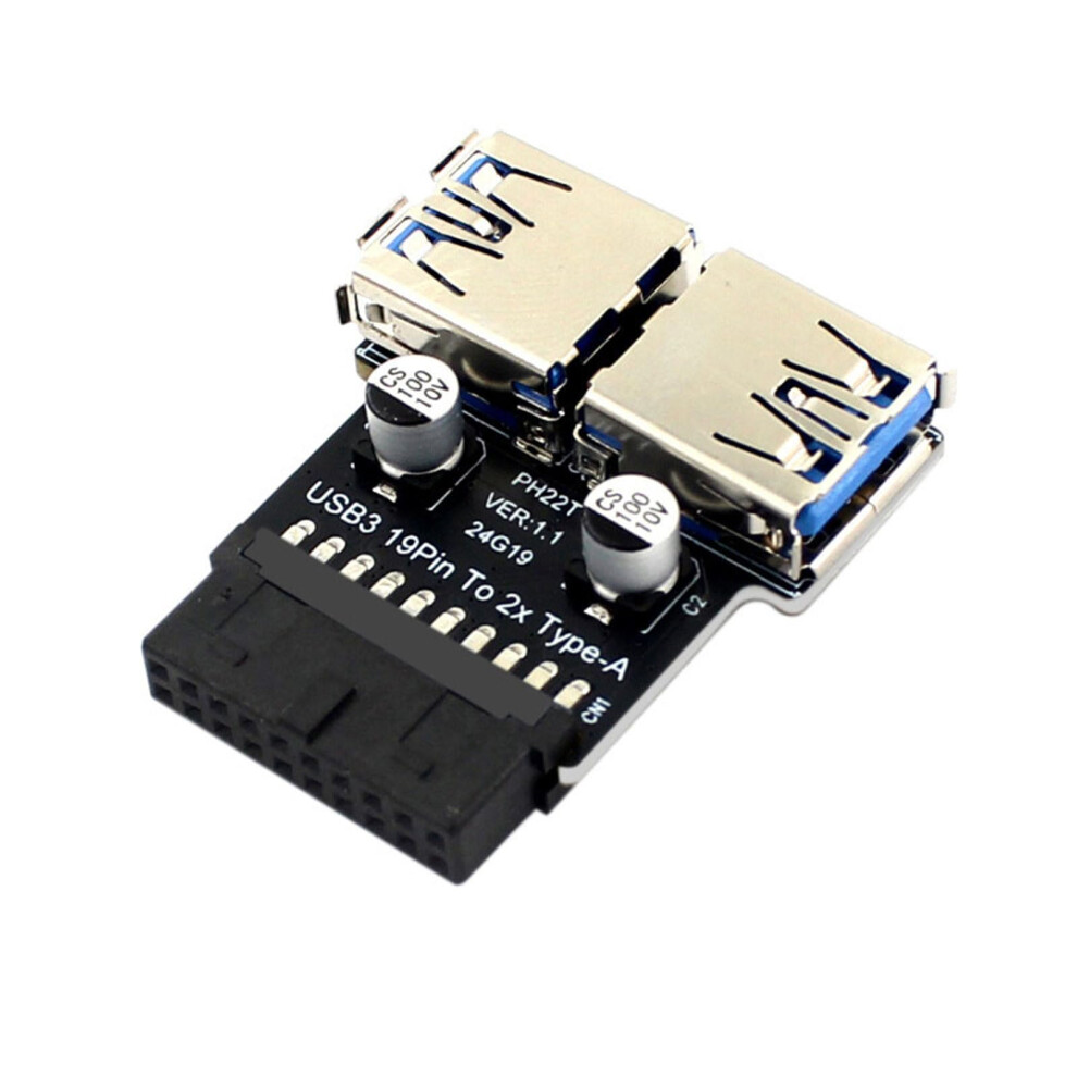 Usb 3.0 Motherboard Header 19 Pin To Dual Typea Adapter Speed Data Transfer Expansion 9365369766655