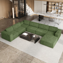 Three-Seater DIY Combination Corduroy Sofa