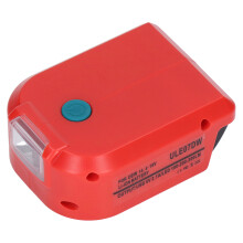 Akkumulátoradapter lítium akkumulátorhoz hálózati aljzattal, LED-es világítású hordozható inverter kettős USB porttal, megbízható