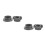 4Pcs Threaded Metal Fire Hose to Hydrant Adapter Quick Connect Grey 8