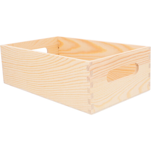 3Pcs Minimalist Khaki Wooden Desktop Box Multi-Function Storage Crate