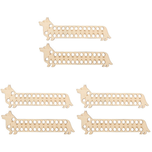 6Pcs Khaki Thread Winder Plate Durable Wooden Bobbin Holder for Sewing 1