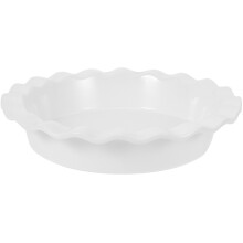 2Pcs White Ceramic Baking Pans Non-Stick Round Pie Pizza Cake Pans