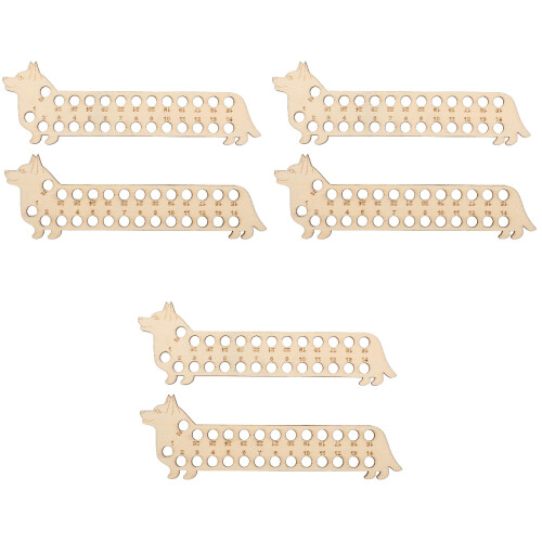 6Pcs Khaki Thread Winder Plate Durable Wooden Bobbin Holder for Sewing 2