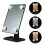 2Pcs Black LED Makeup Mirror Tabletop Vanity Mirror Swivel with Light 8