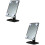 2Pcs Black LED Makeup Mirror Tabletop Vanity Mirror Swivel with Light 6