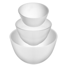 15Pcs White Silicone Cosmetic Mixing Bowls for Facial Masks and Hair
