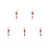 5Pcs Multi Color Cake Needle Pin with Beaded Design for DIY Decorating 4