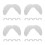 20Pcs Durable White Polyester Beard Set for Santa and Grandpa Costumes 10