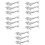 15Pcs Silver Chopstick Organizer Zinc Alloy Tableware Holder Home Use 9