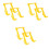 6Pcs Yellow Bee Holder Rack Honey Bucket Frame Beekeepers Tool 3