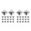 160Pcs Silver Square Spikes Rivets for DIY Leathercraft and Punk Style 3