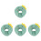 4Pcs Durable Soft Green Cat Cone Collar Anti-Bite Recovery 3
