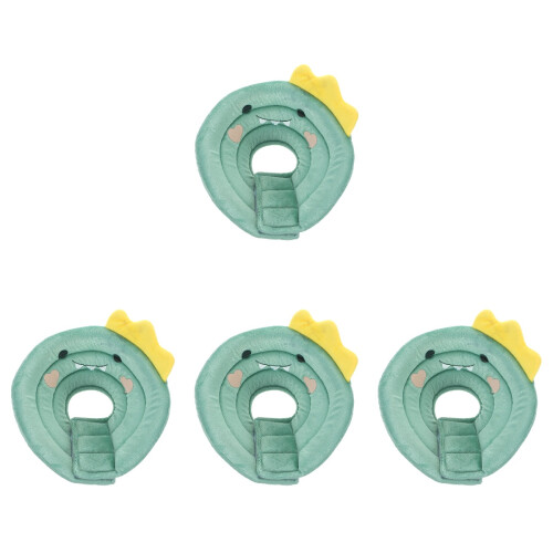 4Pcs Durable Soft Green Cat Cone Collar Anti-Bite Recovery 2