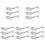15Pcs Silver Chopstick Organizer Zinc Alloy Tableware Holder Home Use 4
