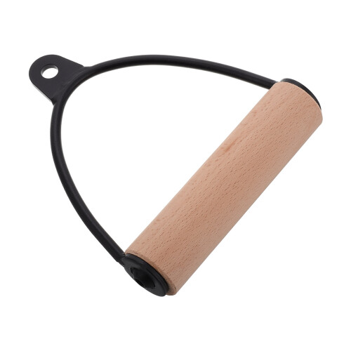 2Pcs Comfortable Wooden Grip Cable Handles for Gym Exercise & Training 1