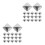 160Pcs Silver Square Spikes Rivets for DIY Leathercraft and Punk Style 4