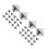 160Pcs Silver Square Spikes Rivets for DIY Leathercraft and Punk Style 8