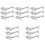 15Pcs Silver Chopstick Organizer Zinc Alloy Tableware Holder Home Use 5