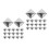160Pcs Silver Square Spikes Rivets for DIY Leathercraft and Punk Style 7